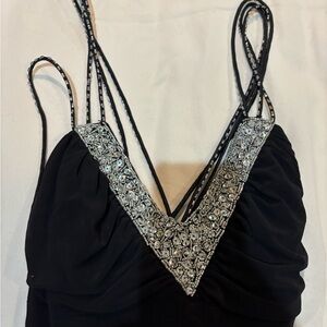 Dave & Johnny Elegant Black Beaded Dress